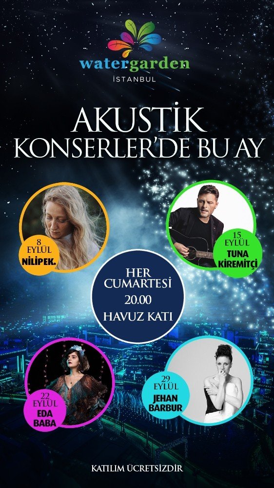 Ataşehir’de Akustik Konserleri’nin bu haftaki konuğu Tuna Kiremitçi